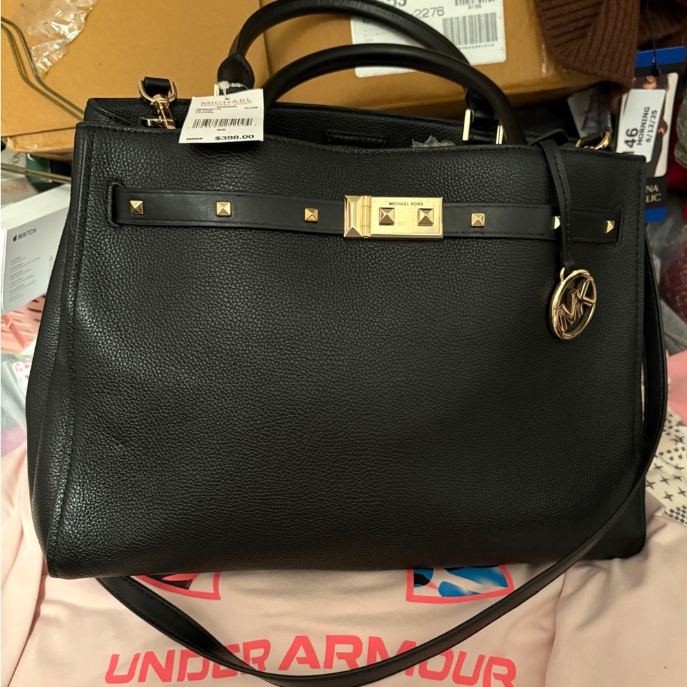 MK Black Pebble Leather Bag - Picture 3 of 5